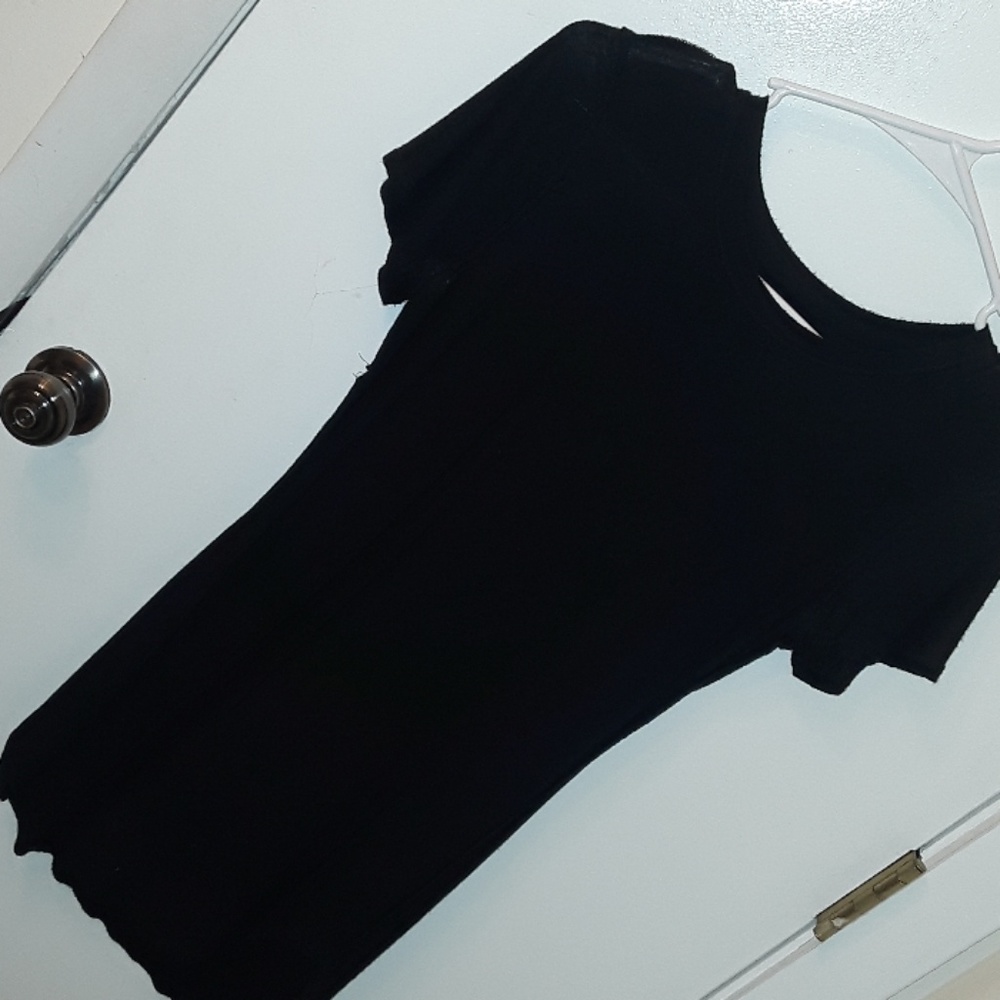 Mini black tshirt dress